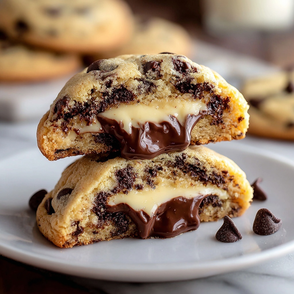 Cheesecake Stuffed Chocolate Chip Cookies Recipe - Recipe Image