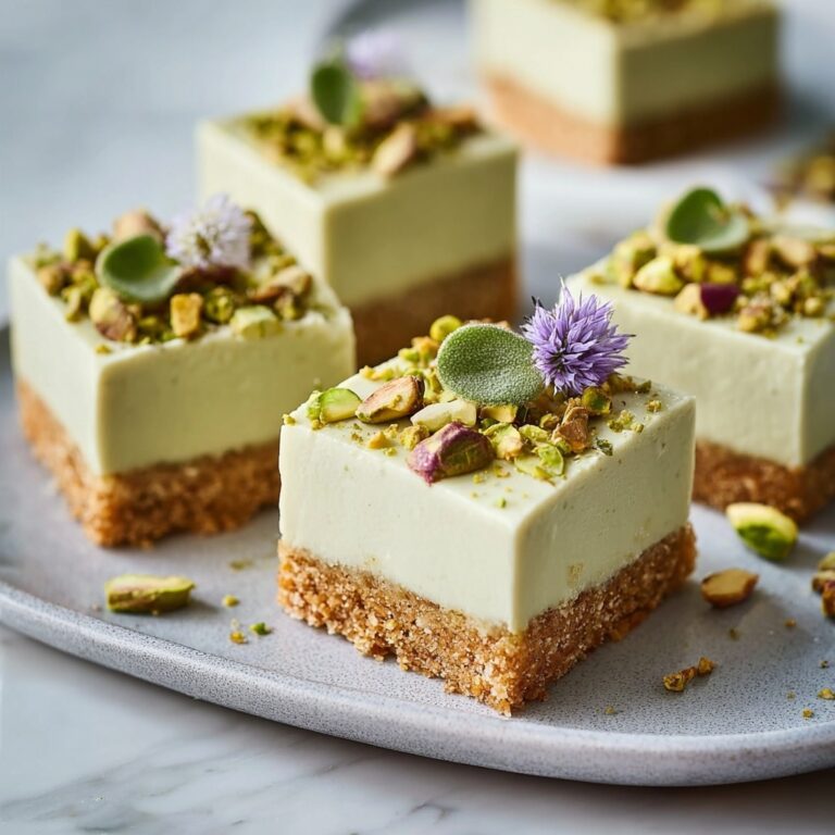 Irresistible Pistachio Cream Cheesecake Bars for Home Chefs Recipe