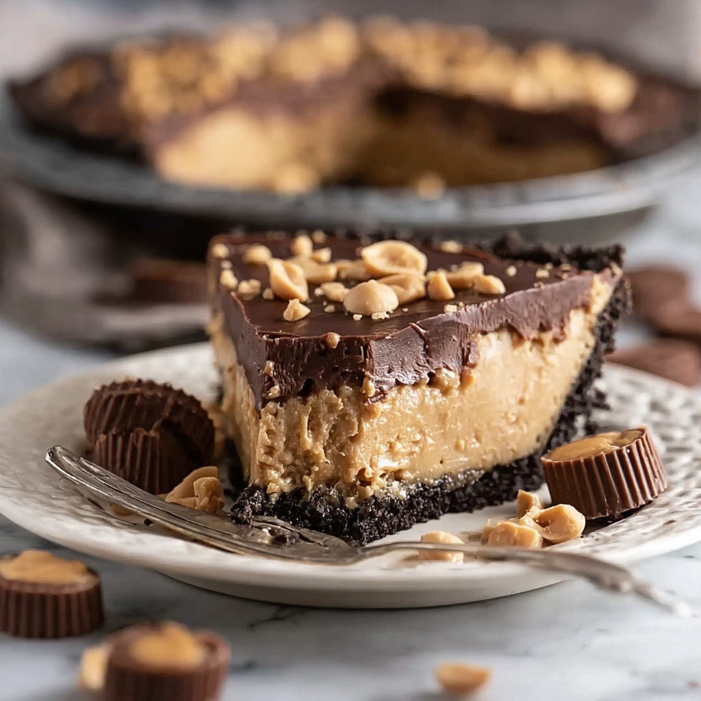 Peanut Butter Cup Chocolate Pie Recipe - Recipe Image