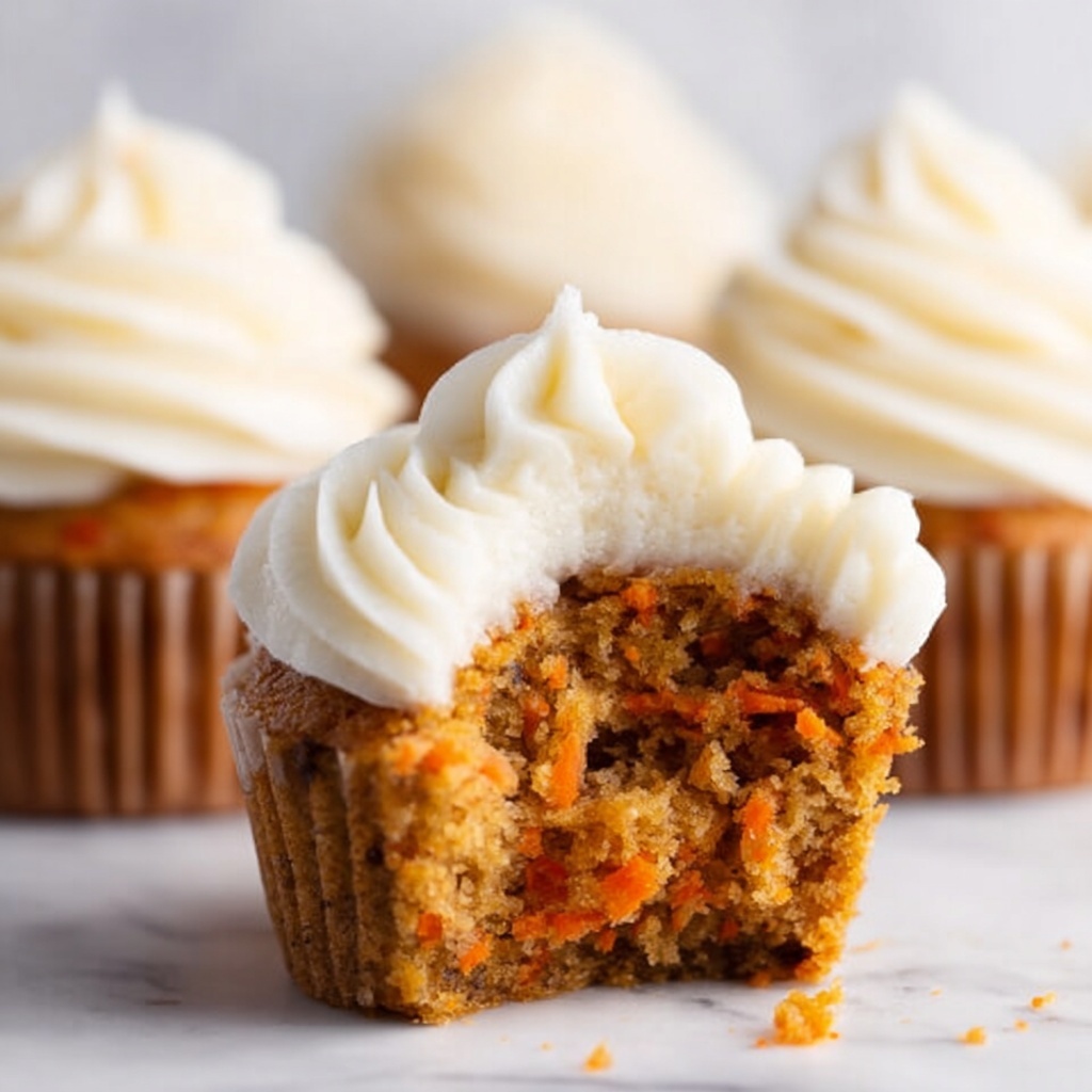Carrot Cake Cupcakes with Cream Cheese Frosting Recipe - Recipe Image