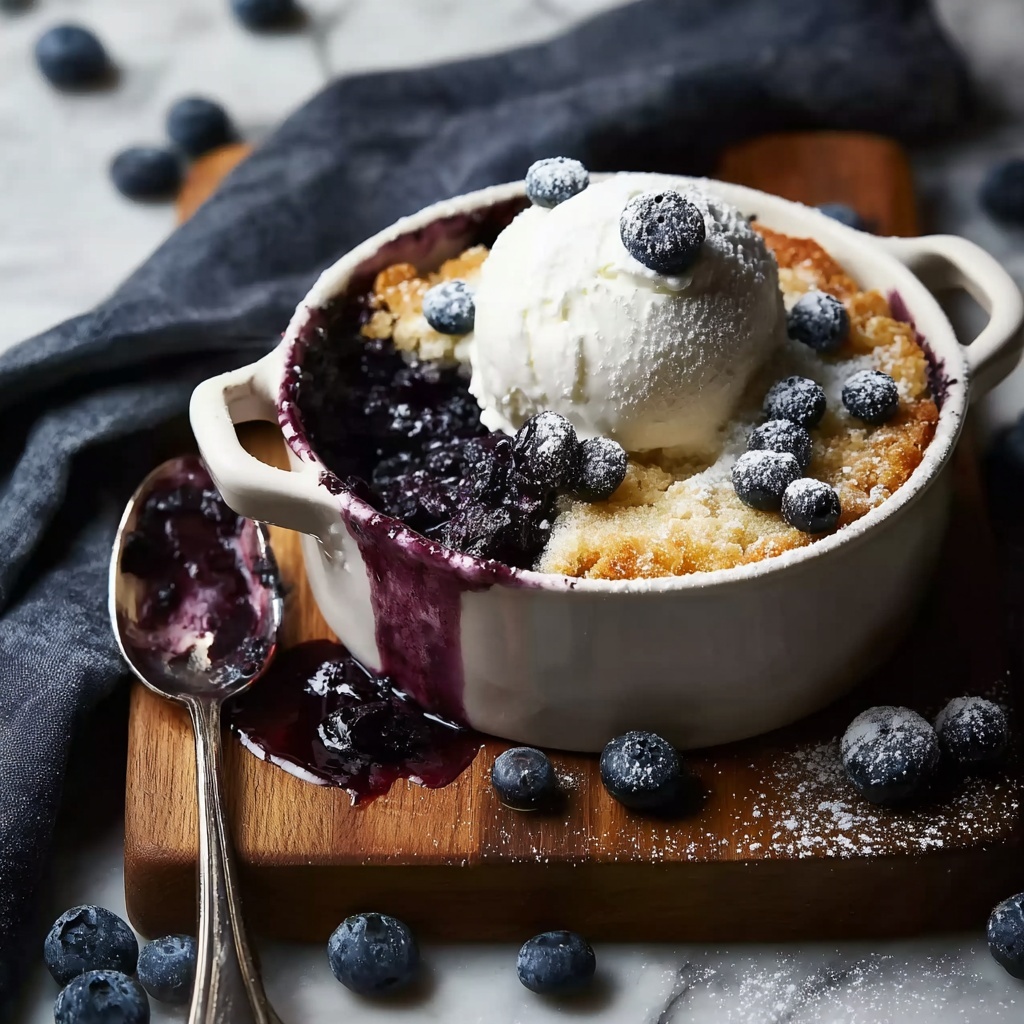 Blueberry Cobbler with Cream Cheese and Brown Butter Recipe - Recipe Image