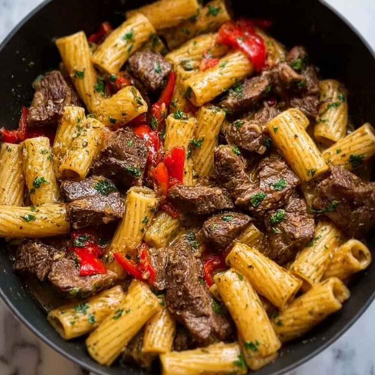 Creamy Zesty Garlic Steak Pasta in One Pot Recipe