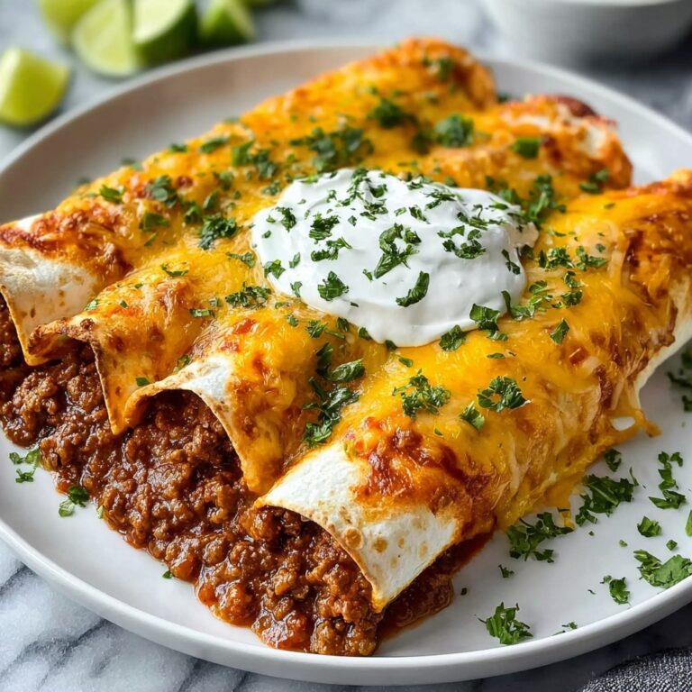 Cheesy Ground Beef Enchiladas Recipe