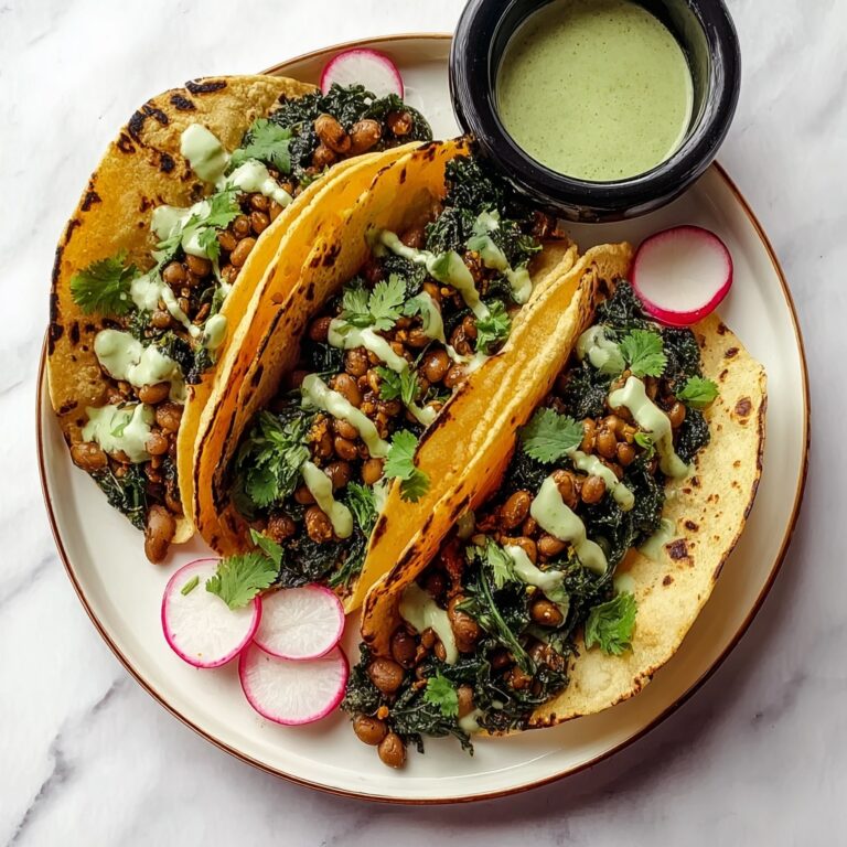 Smoky Beans and Greens Tacos with Aji Verde Recipe