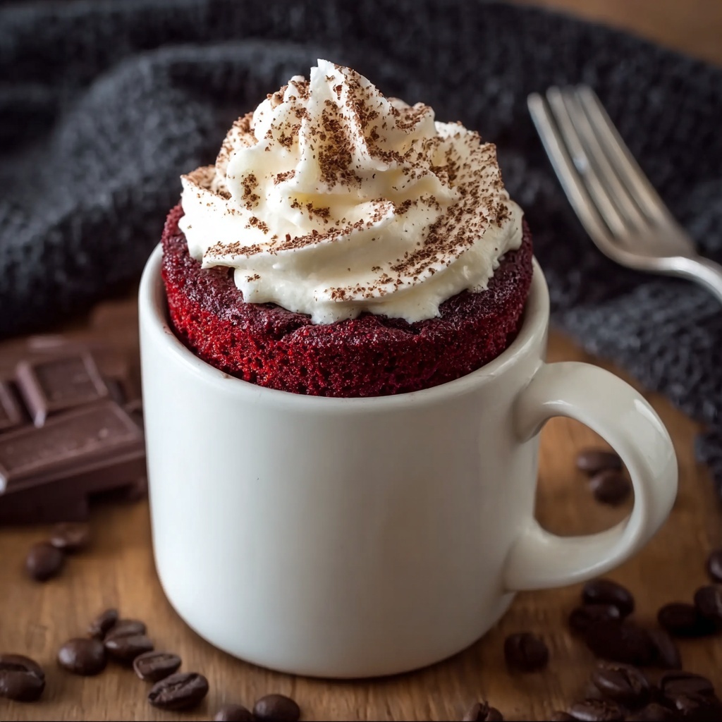 Keto Red Velvet Mug Cake Recipe - Recipe Image
