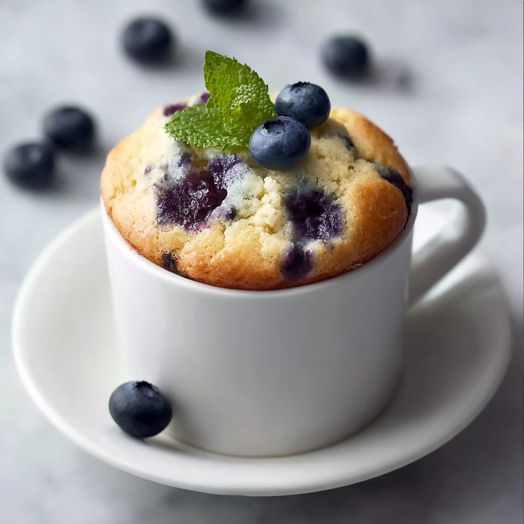 Keto Blueberry Mug Cake Recipe - Recipe Image