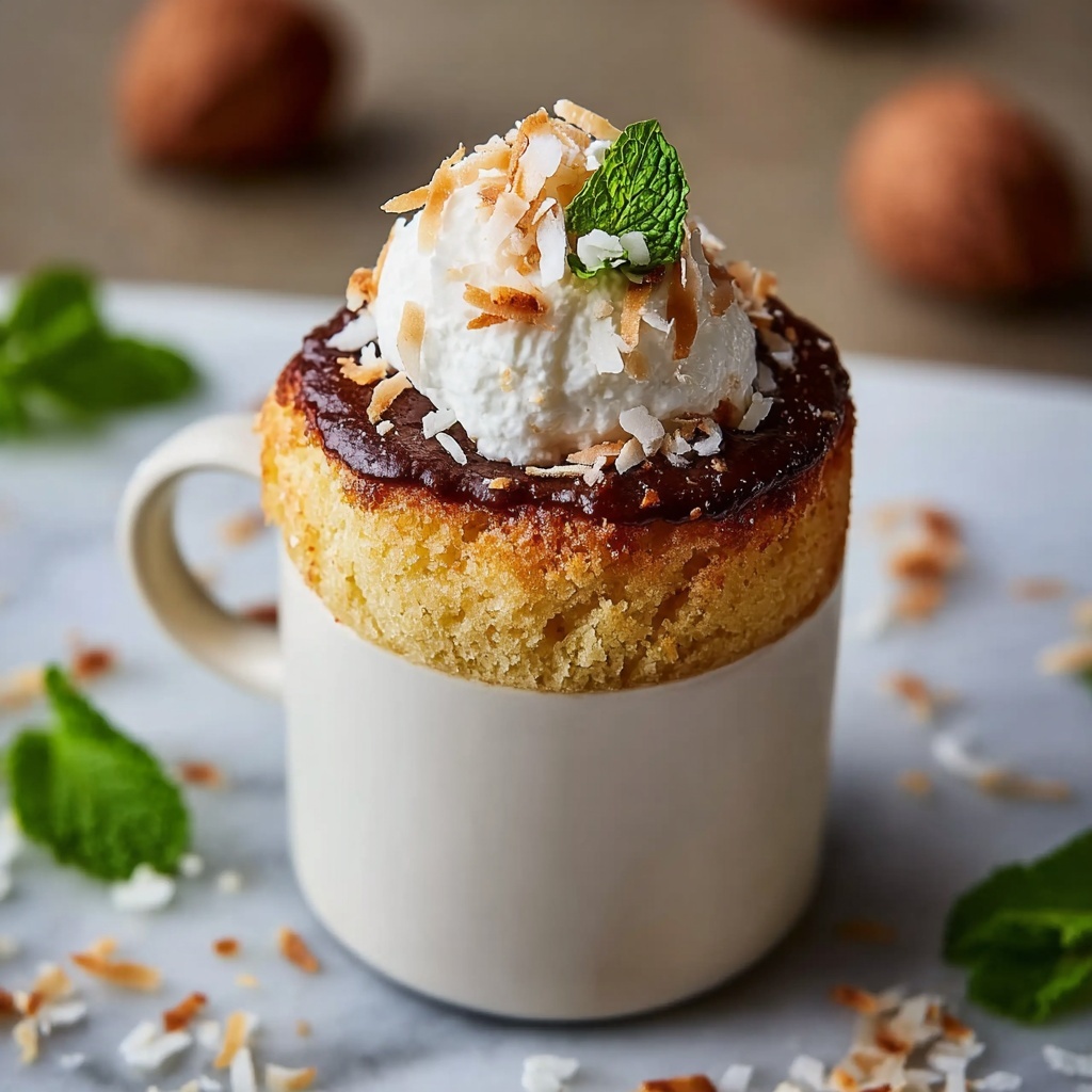 Keto Coconut Mug Cake Recipe - Recipe Image
