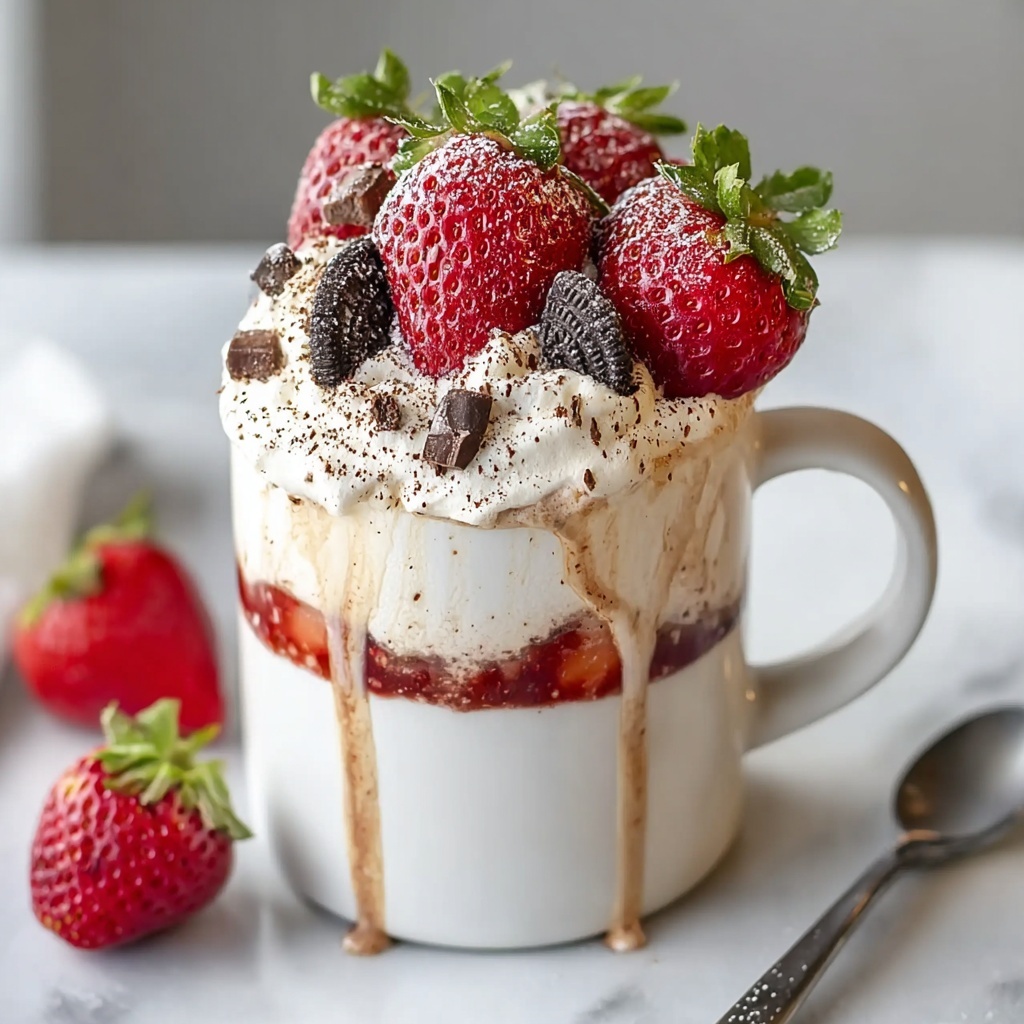 Keto Strawberry Mug Cake Recipe - Recipe Image