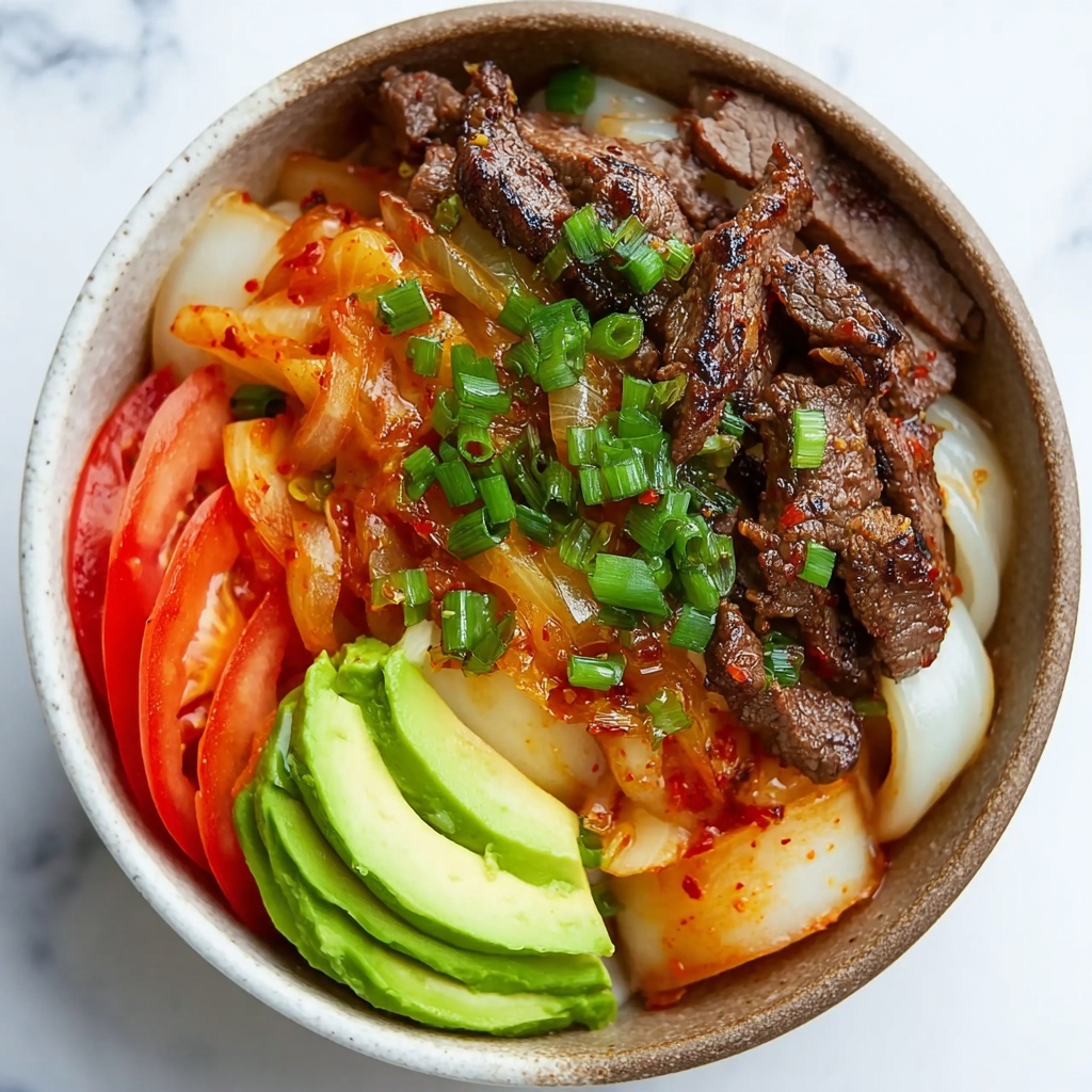 Keto Spicy Kimchi Bulgogi Cheesesteak Bowl Recipe - Recipe Image