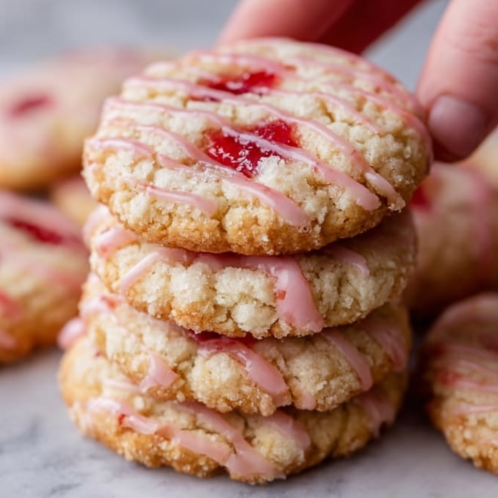Strawberry Iced Oatmeal Cookies Recipe - Recipe Image