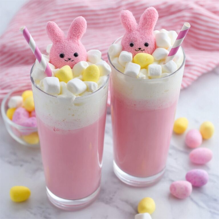 Easter Punch with Strawberry Ice Cream, Lemonade, and Festive Toppings Recipe