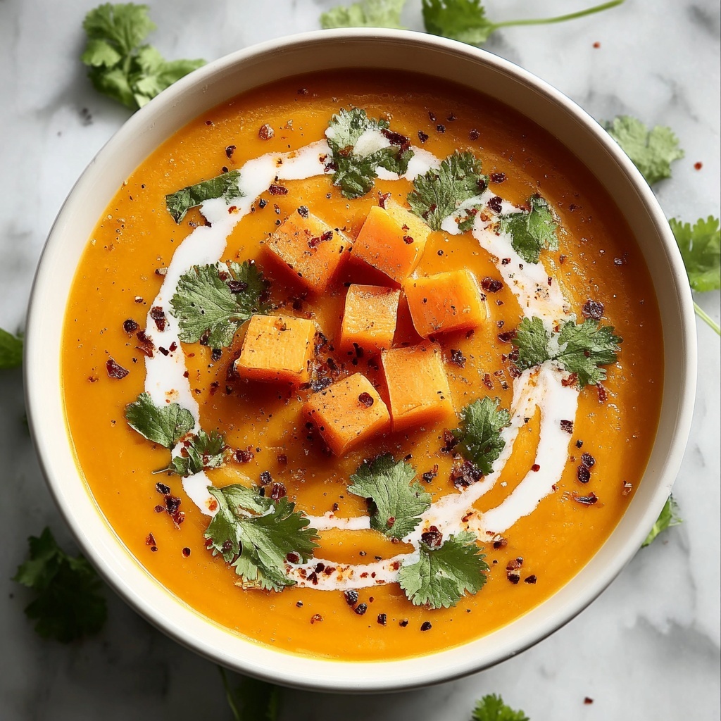 Spiced Butternut Squash and Sweet Potato Soup Recipe - Recipe Image