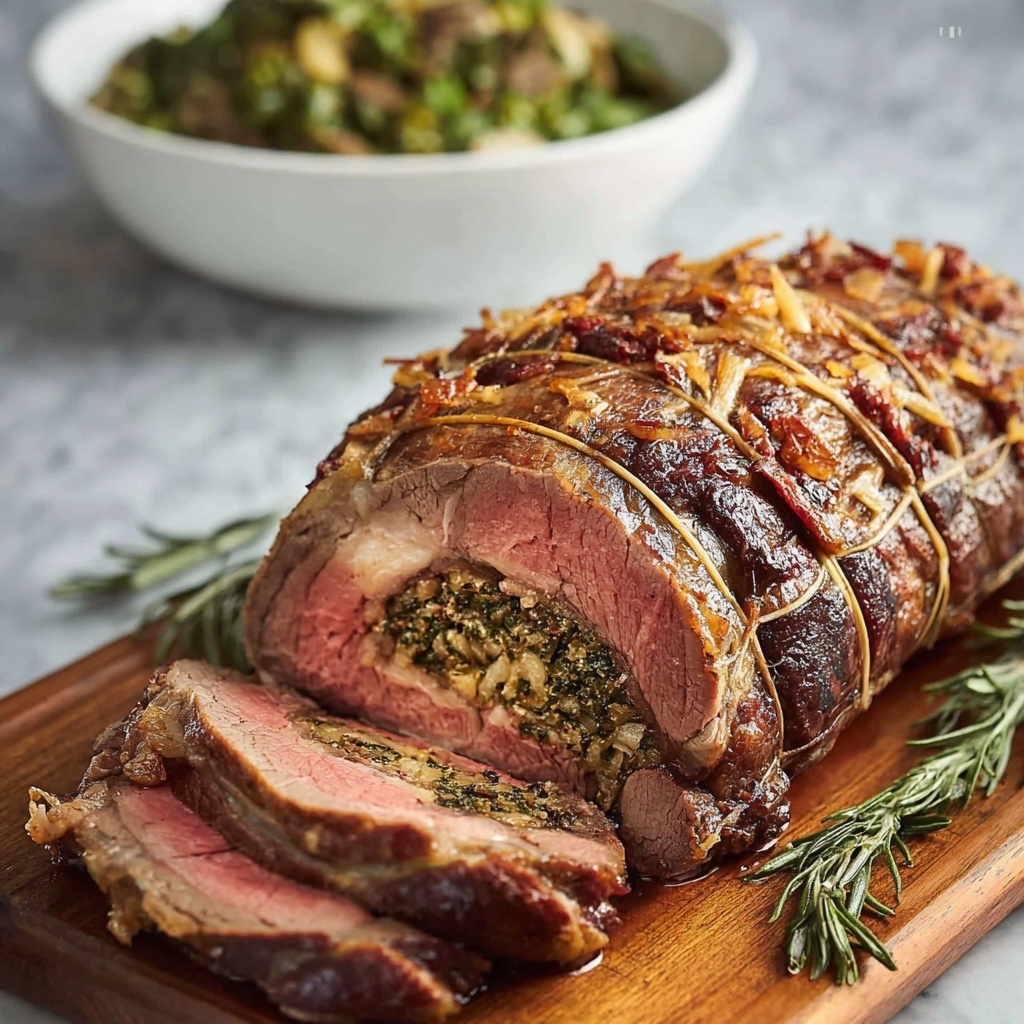 Baked Stuffed Flank Steak Recipe - Recipe Image