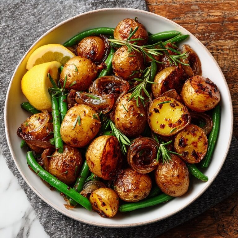 Lemon Rosemary Roasted Potatoes & Green Beans Recipe