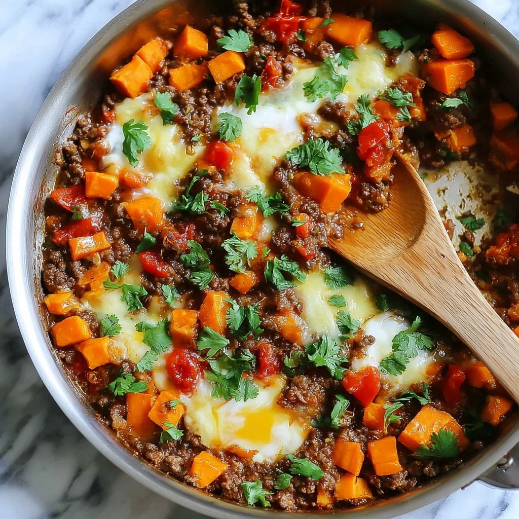 Southwest Ground Beef and Sweet Potato Skillet Recipe - Recipe Image