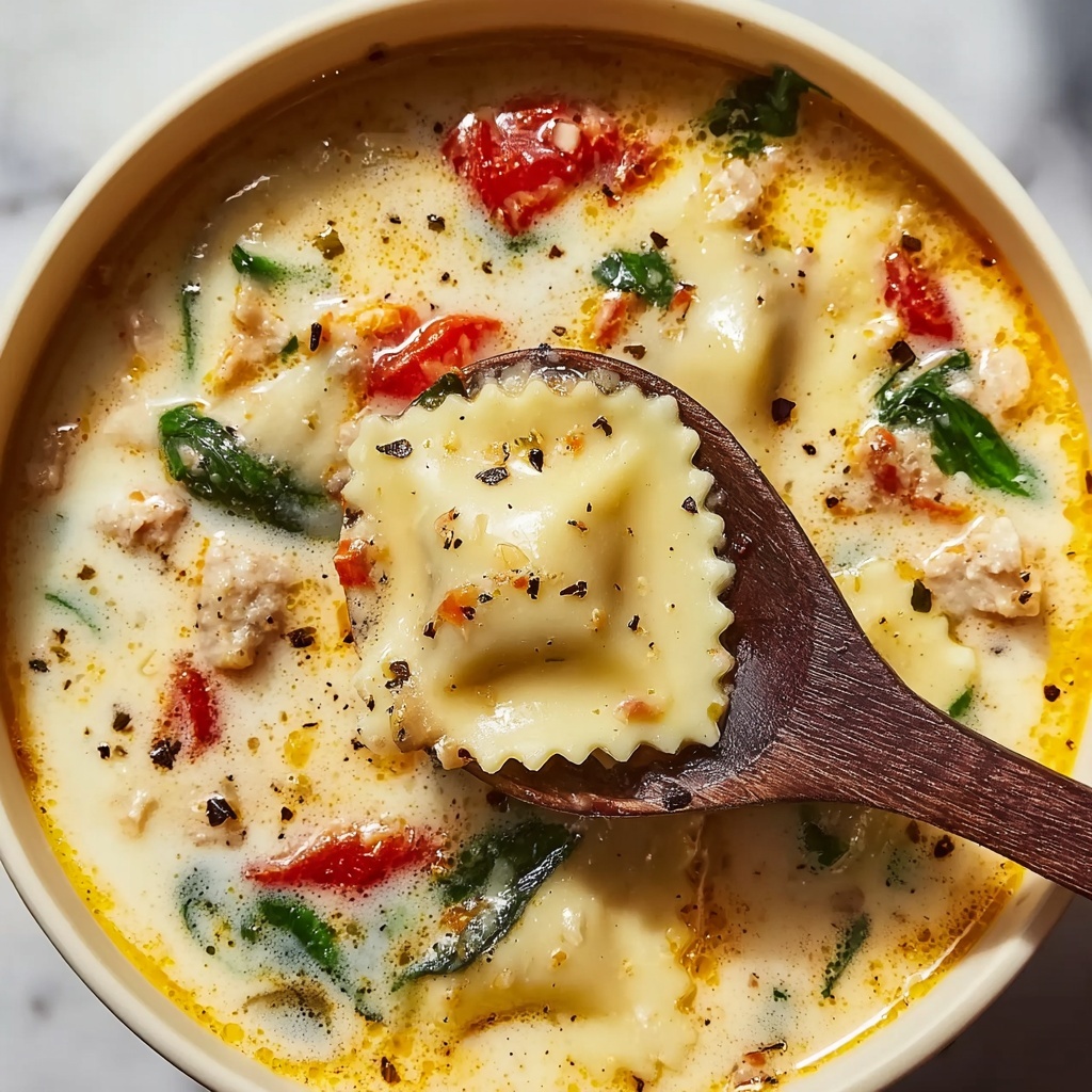 Slow Cooker White Lasagna Soup Recipe - Recipe Image