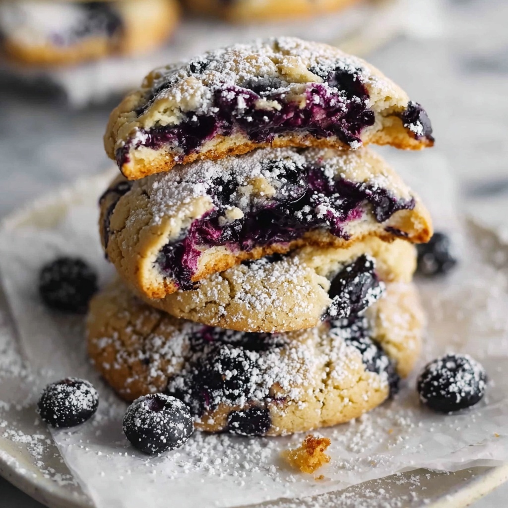 Blueberry Crinkle Cookies Recipe - Recipe Image