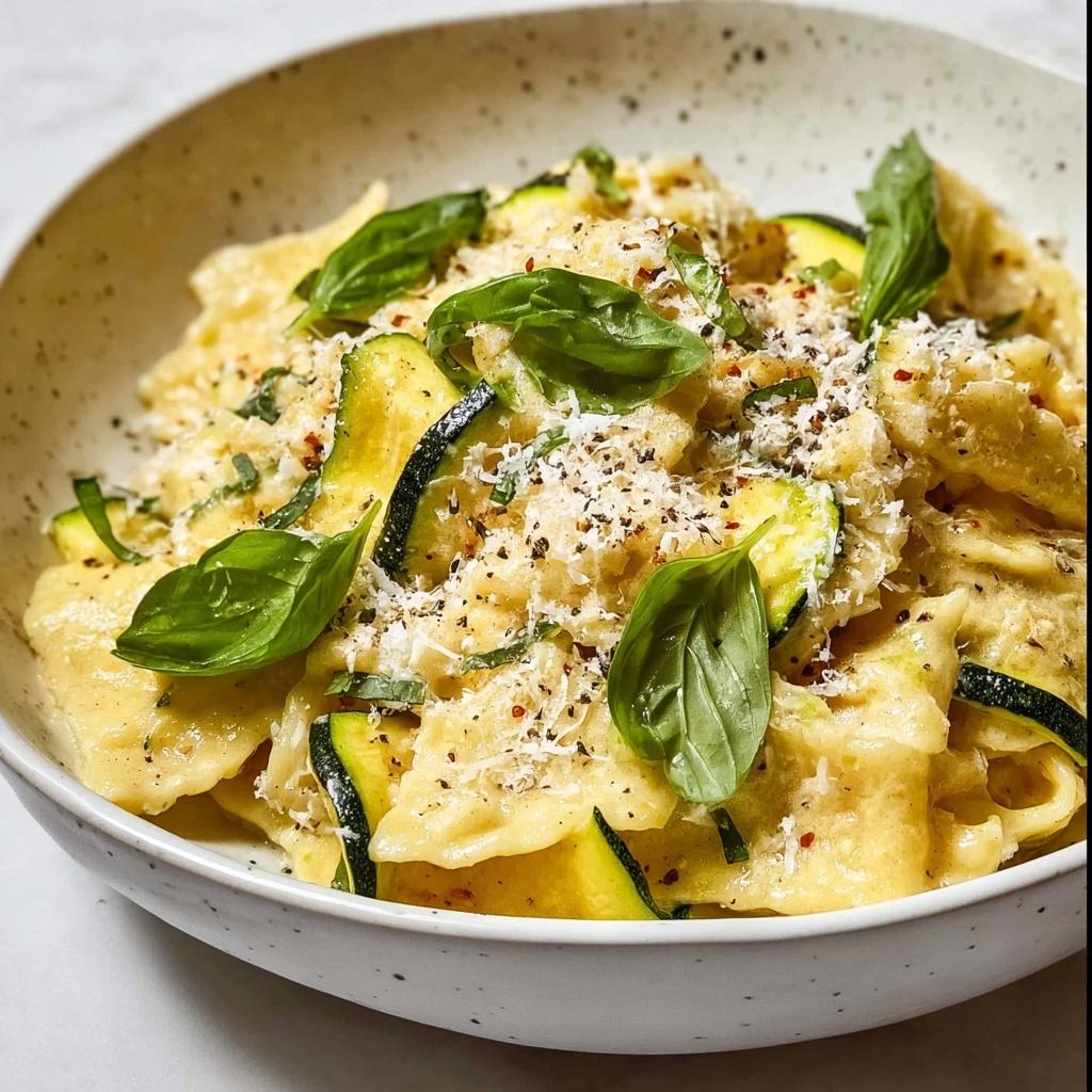 Lemon Basil Zucchini Pasta Alfredo Recipe - Recipe Image