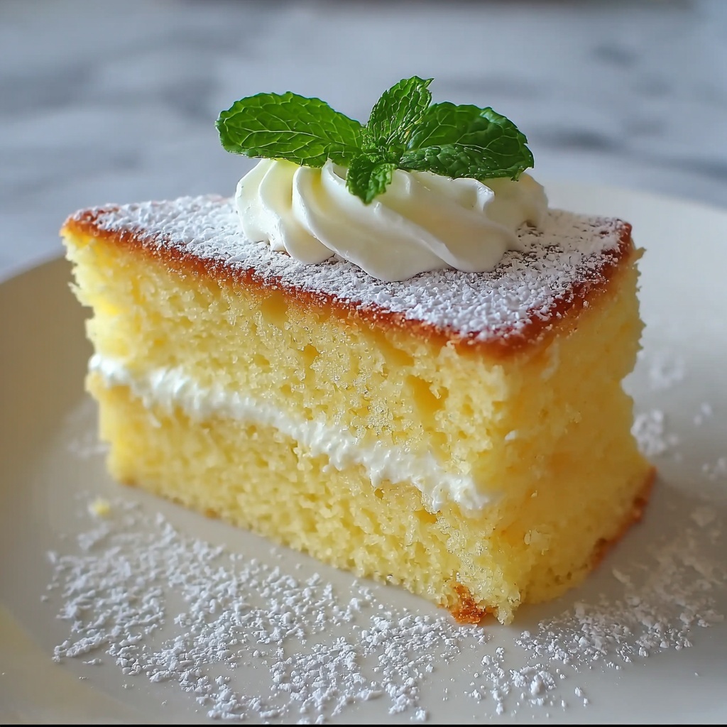 Lemon Custard Cloud Cake Recipe - Recipe Image