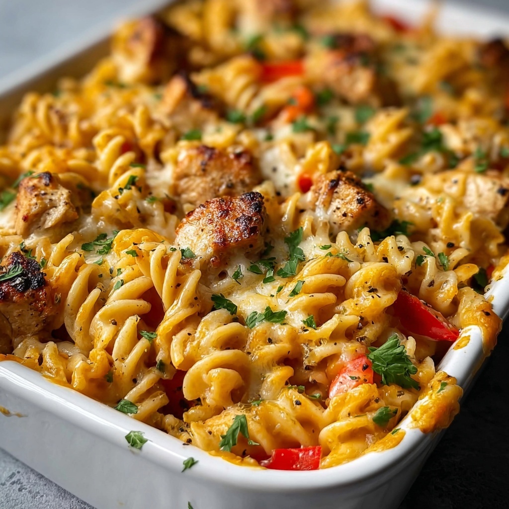 Cajun Cream Cheese Chicken Pasta Bake Recipe - Recipe Image