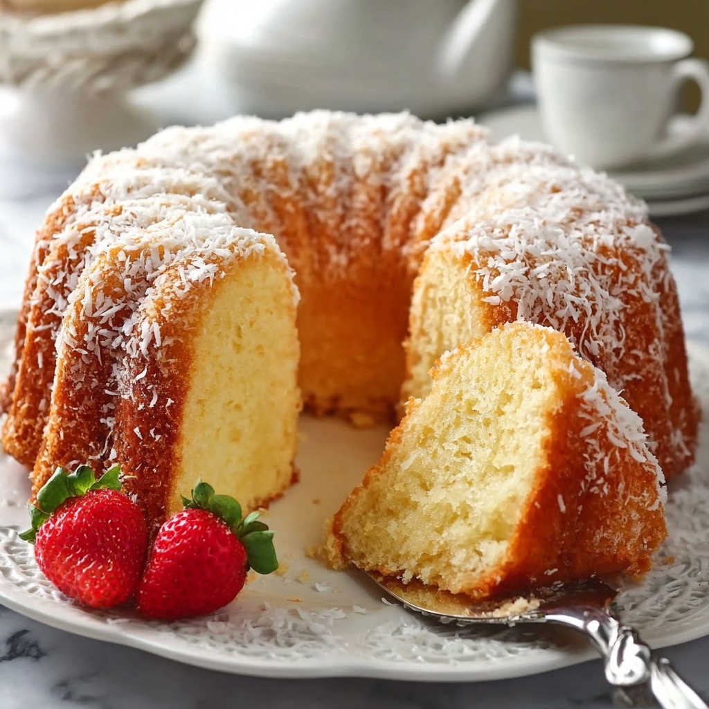 Delicious Coconut Cream Cheese Pound Cake Recipe - Recipe Image