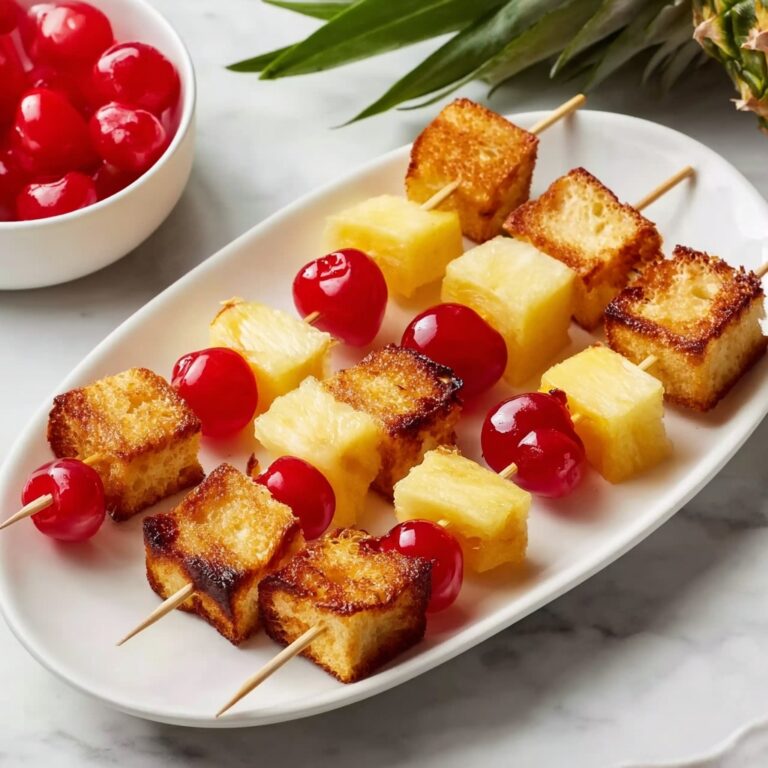Pineapple Upside Down Cake Kabobs Recipe