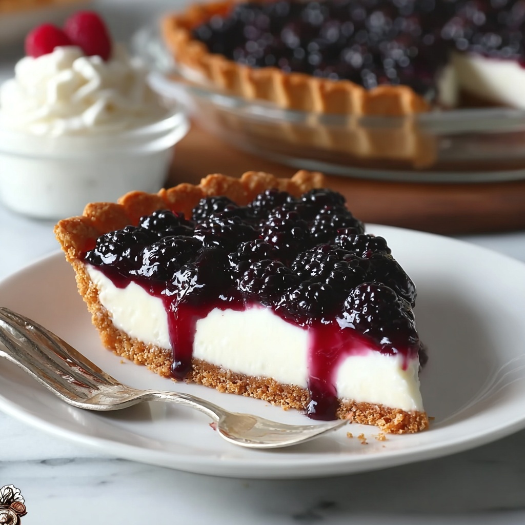 Blackberry Pie with Cream Cheese and Heart-Shaped Pastry Toppers Recipe - Recipe Image