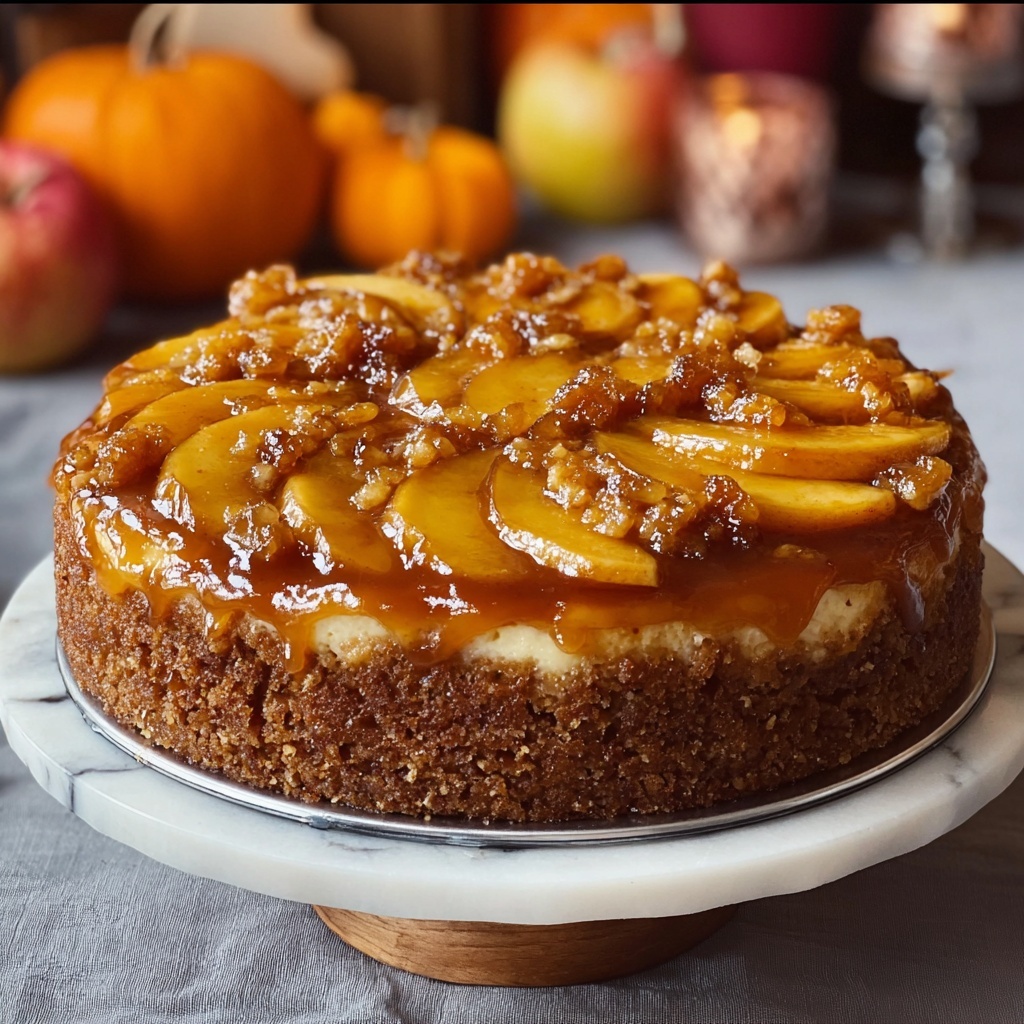 Vegan Upside Down Apple Cake Recipe - Recipe Image