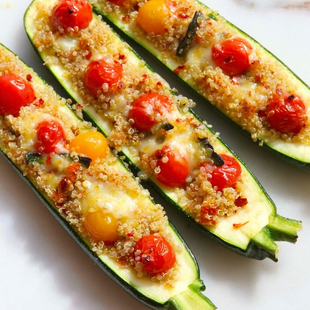 Quinoa Stuffed Zucchini Boats Recipe - Recipe Image