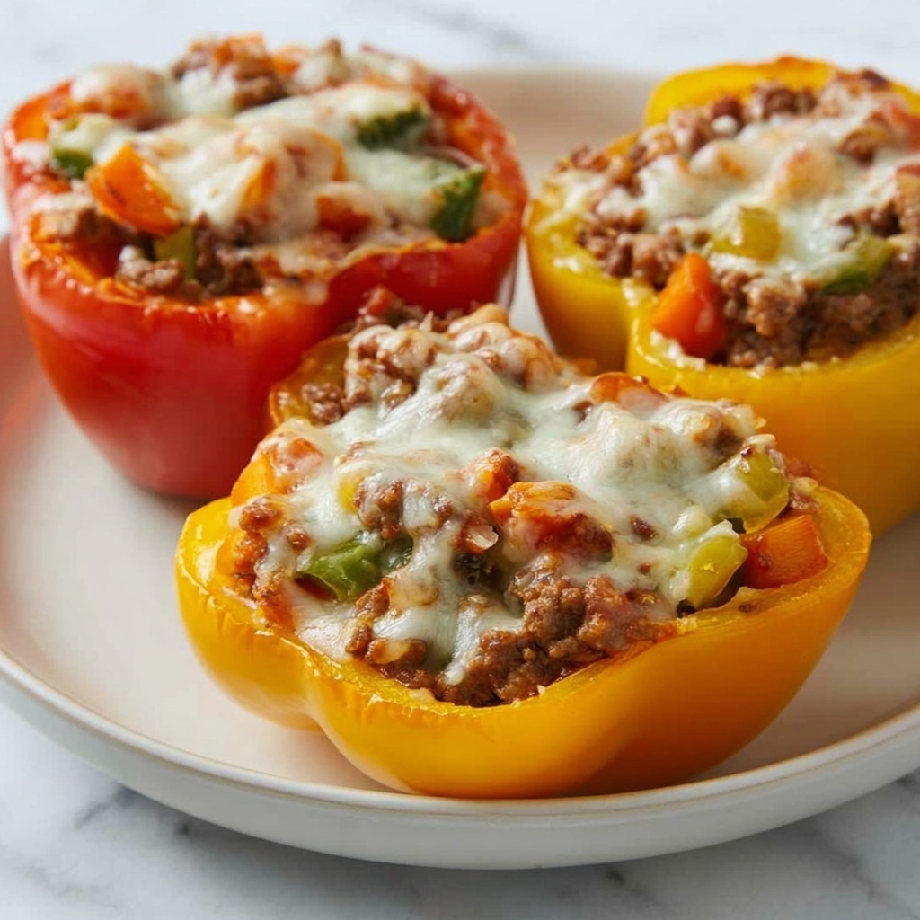 Beef & Veggie Stuffed Bell Peppers Recipe - Recipe Image