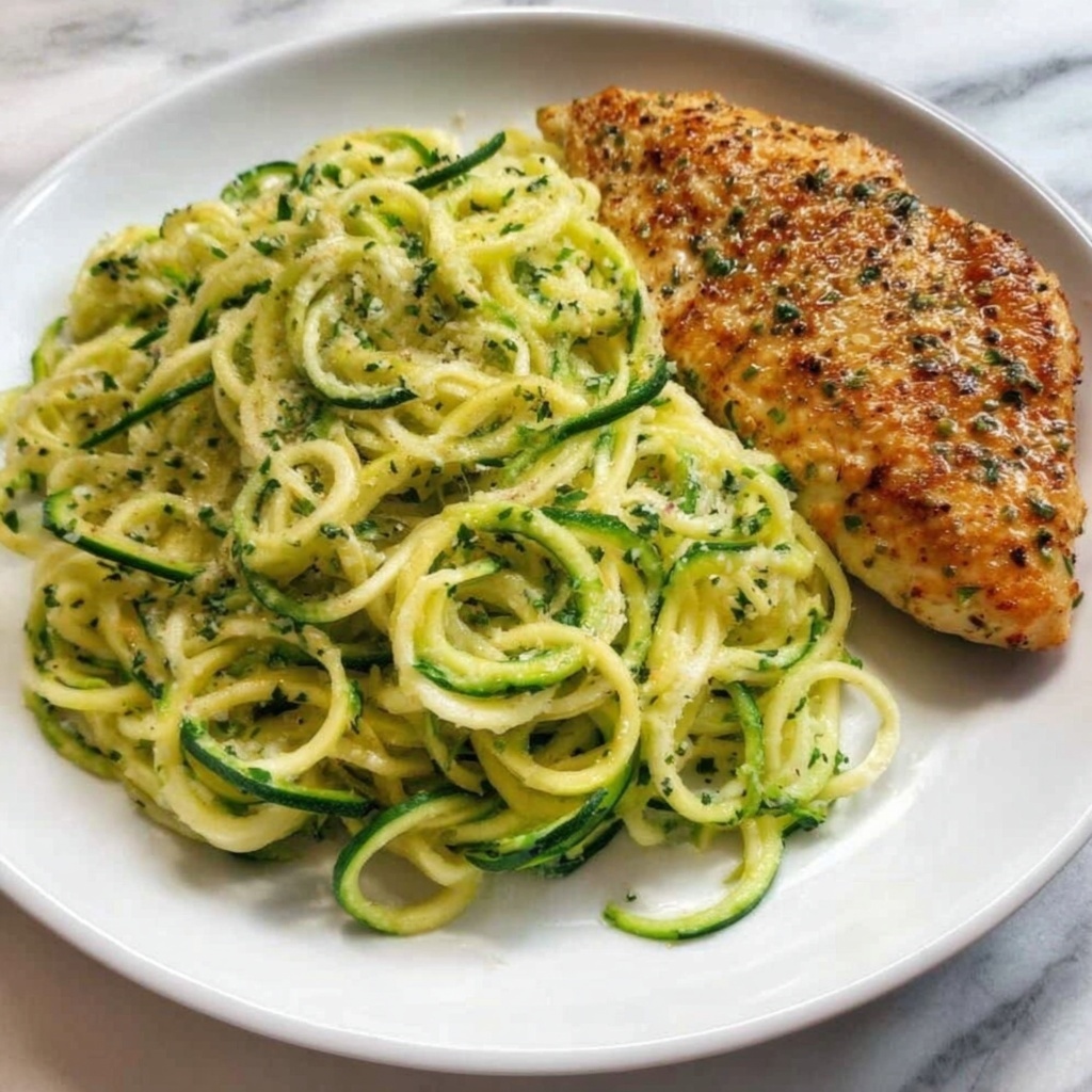 Zucchini Noodle Chicken Alfredo: 7 Guilt-Free Delights Recipe - Recipe Image