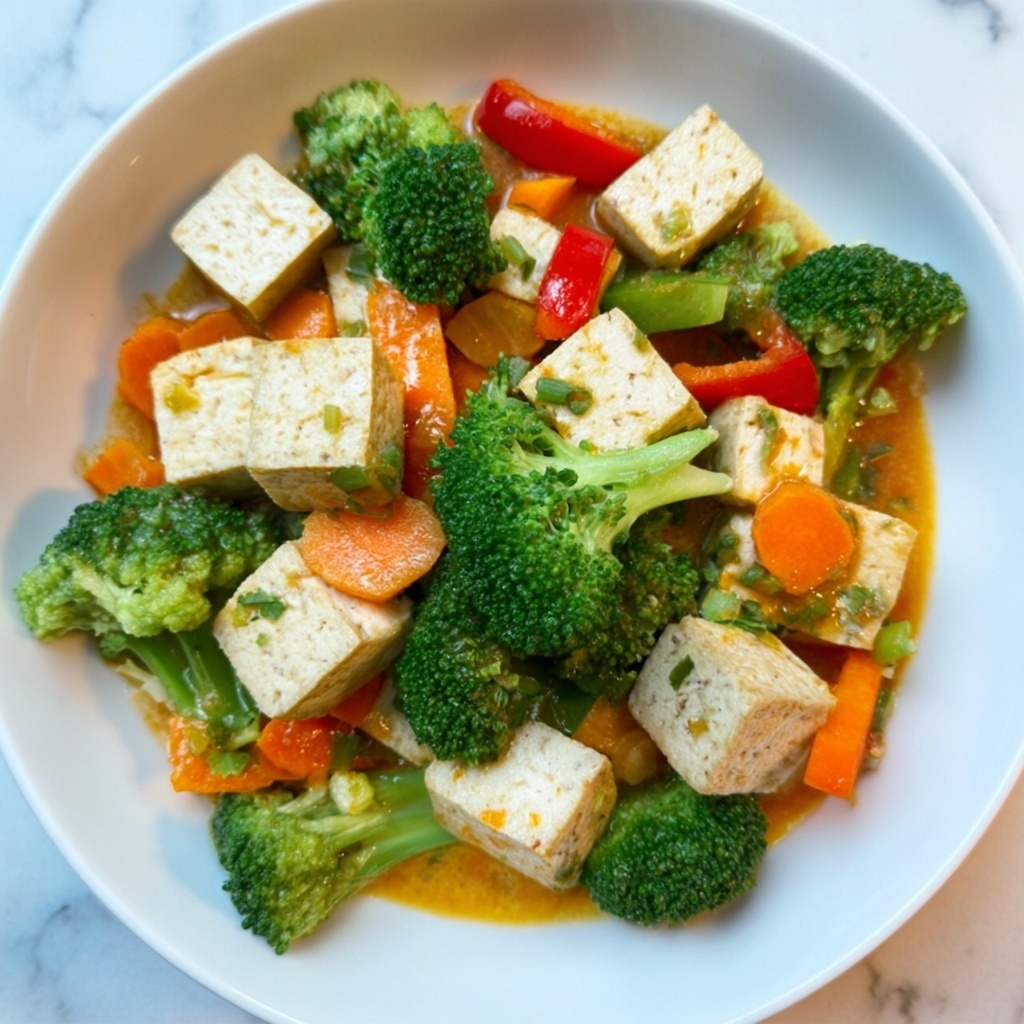 Tofu & Vegetable Curry: A Delicious and Cozy Comfort Food Classic Recipe - Recipe Image