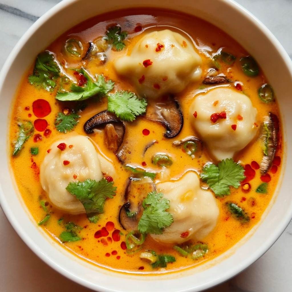 Thai Coconut Curry Dumpling Soup Recipe - Recipe Image