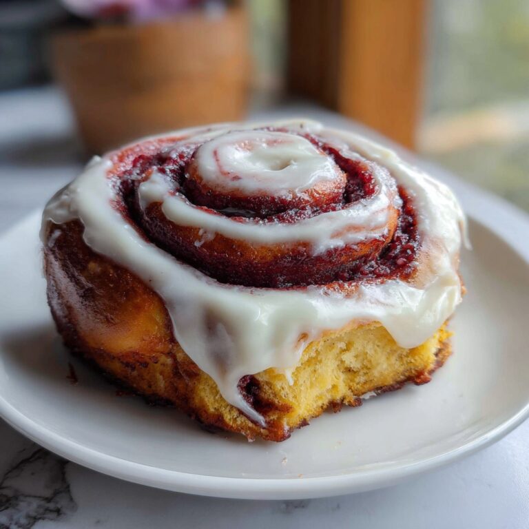Red Velvet Cinnamon Rolls with Cream Cheese Icing Recipe