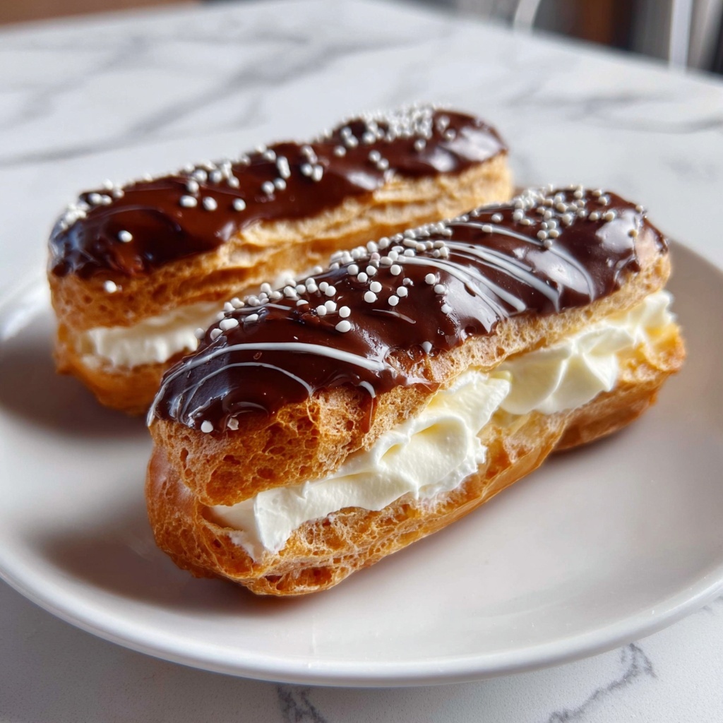 Christmas Chocolate Éclairs: 5 Steps to Holiday Bliss Recipe - Recipe Image