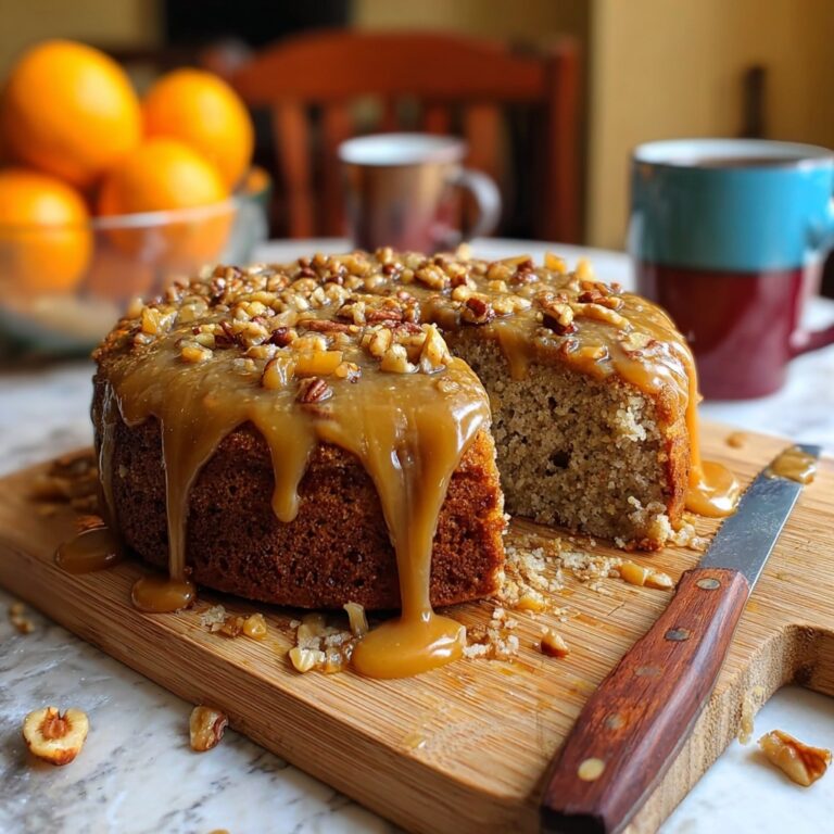 Warm Spiced Date & Walnut Cake with Orange Glaze Recipe