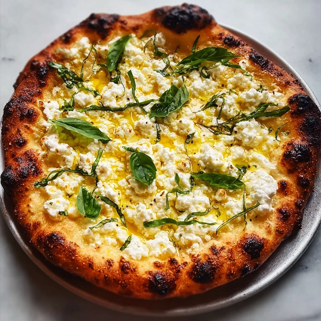 Lemon Ricotta Mozzarella Pizza Recipe - Recipe Image