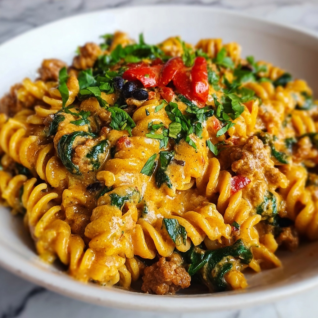 Spicy Queso Protein Pasta Recipe - Recipe Image