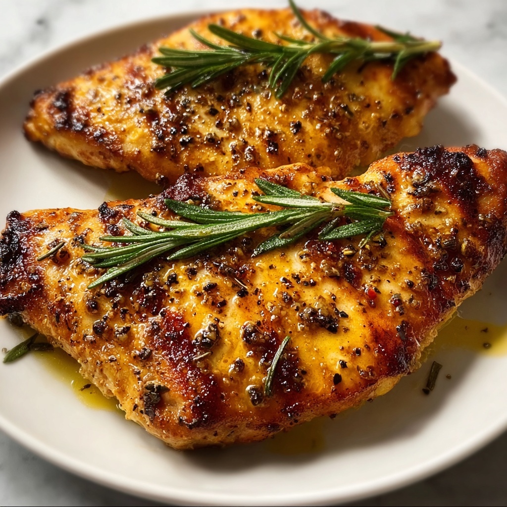 Pink Himalayan Salt-Rubbed Chicken Breasts with Lemon and Rosemary Recipe - Recipe Image