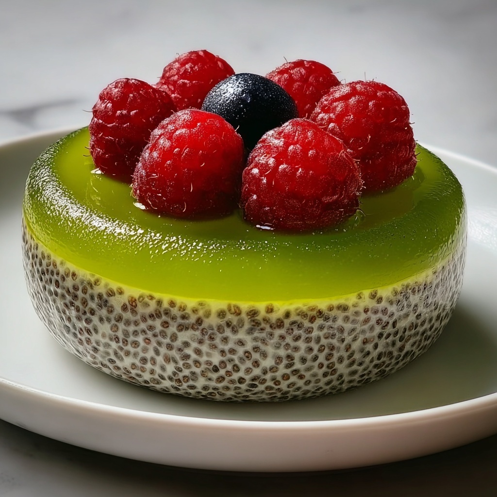 Matcha Chia Pudding with Fresh Berries Recipe - Recipe Image
