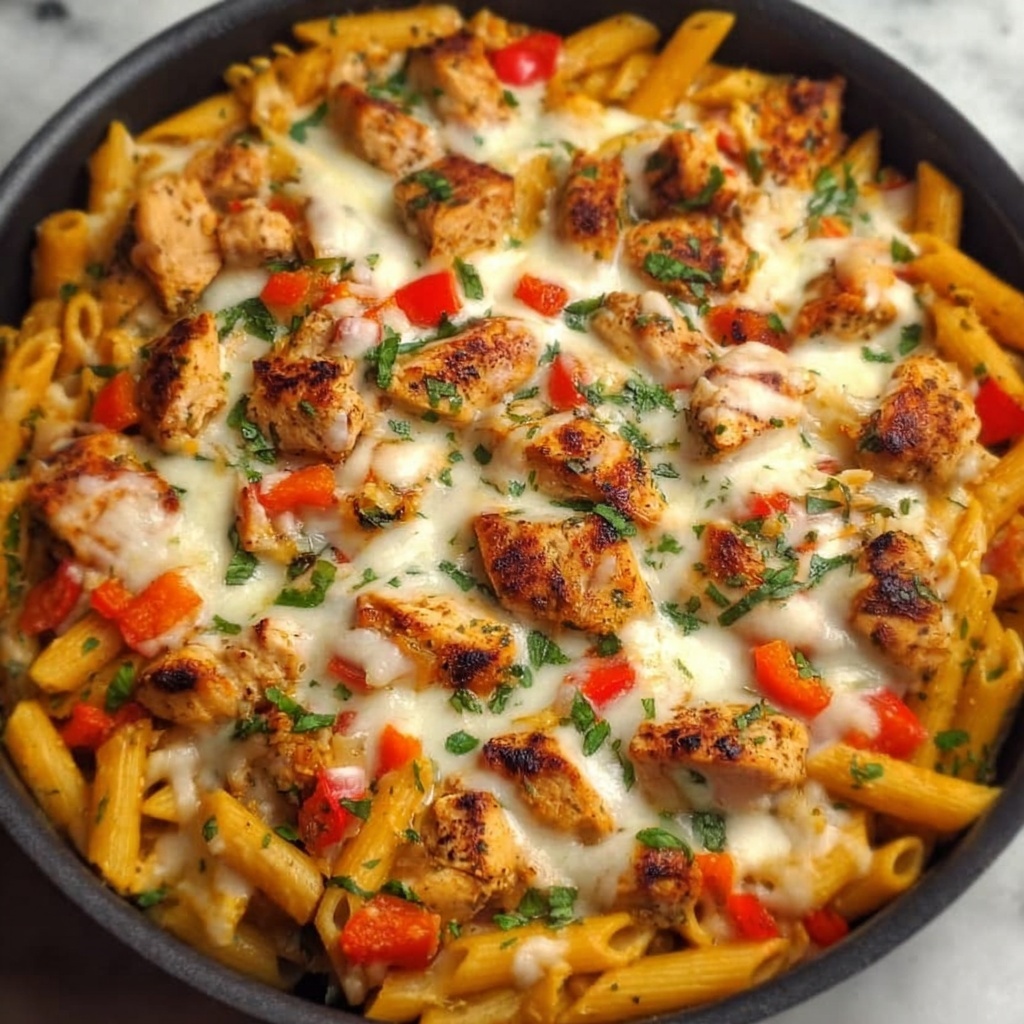 One-Pan Monterey Chicken Pasta Recipe - Recipe Image
