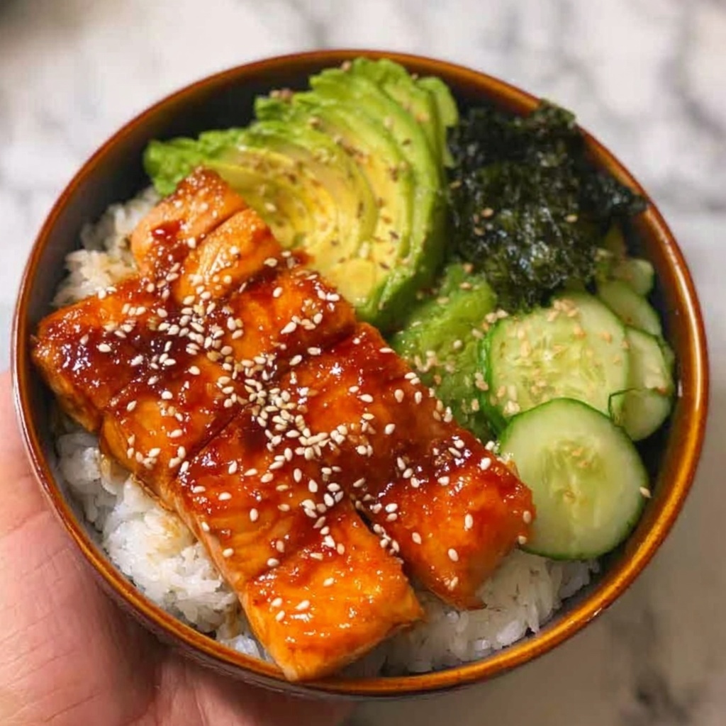 Baked Salmon Sushi Bowl Recipe - Recipe Image