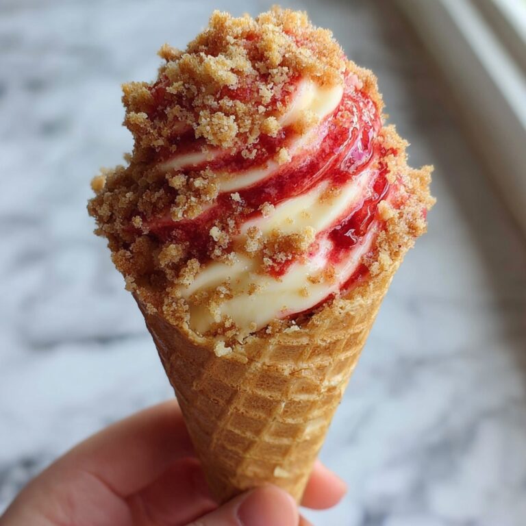 Delightful Strawberry Crunch Cheesecake Cones Recipe