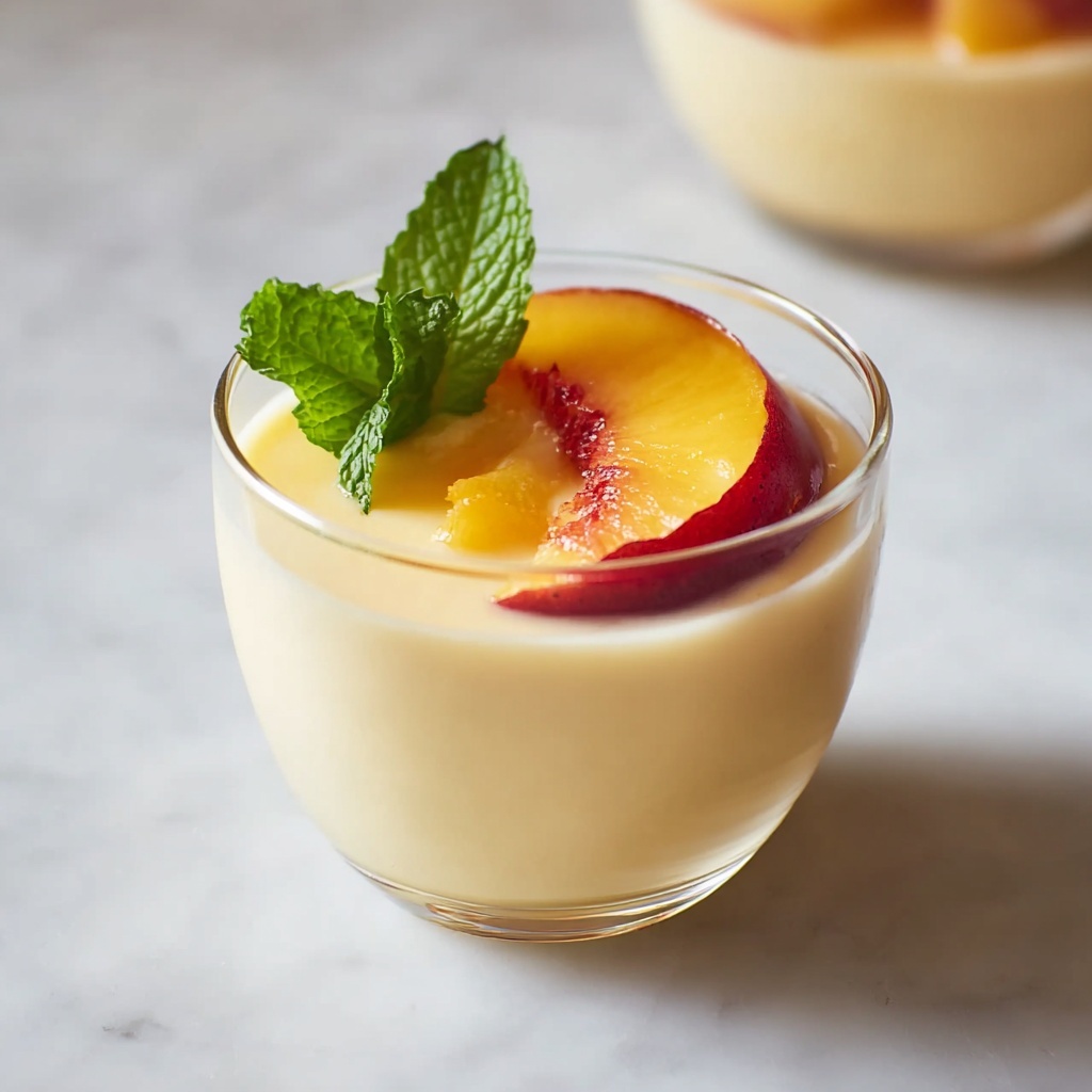 Homemade Peach Posset: A Creamy Summer Treat Recipe - Recipe Image