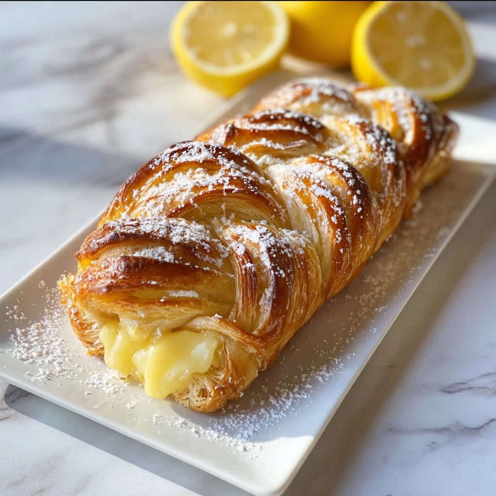 Lemon Cream Cheese Puff Pastry Braid Recipe - Recipe Image