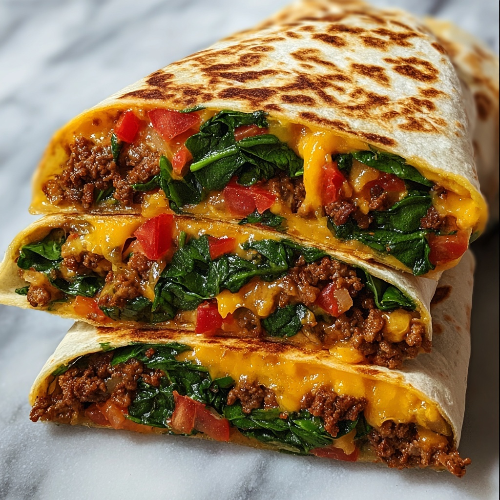 Best Vegan Cheeseburger Wraps Recipe - Recipe Image
