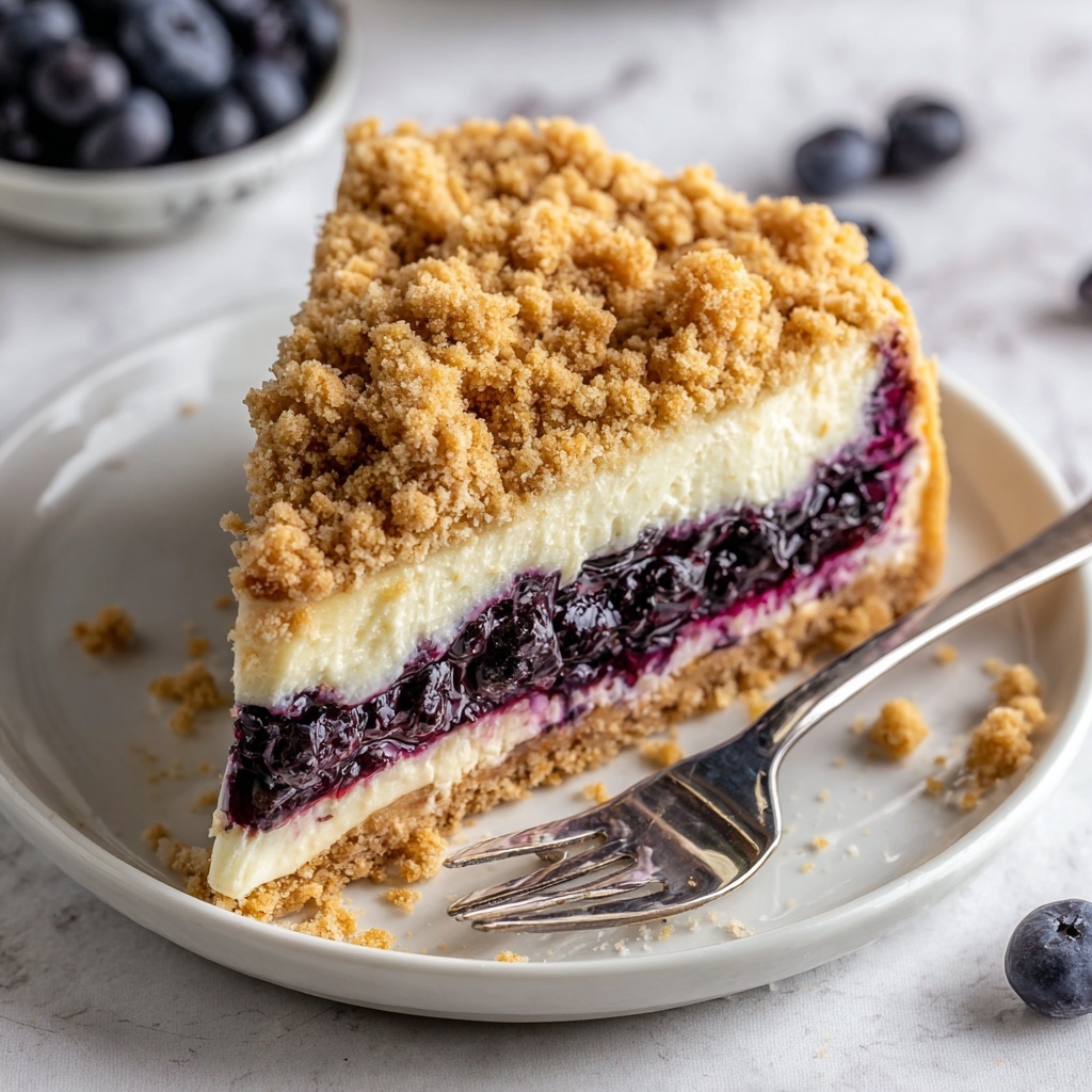 Blueberry Crumble Cheesecake Recipe - Recipe Image
