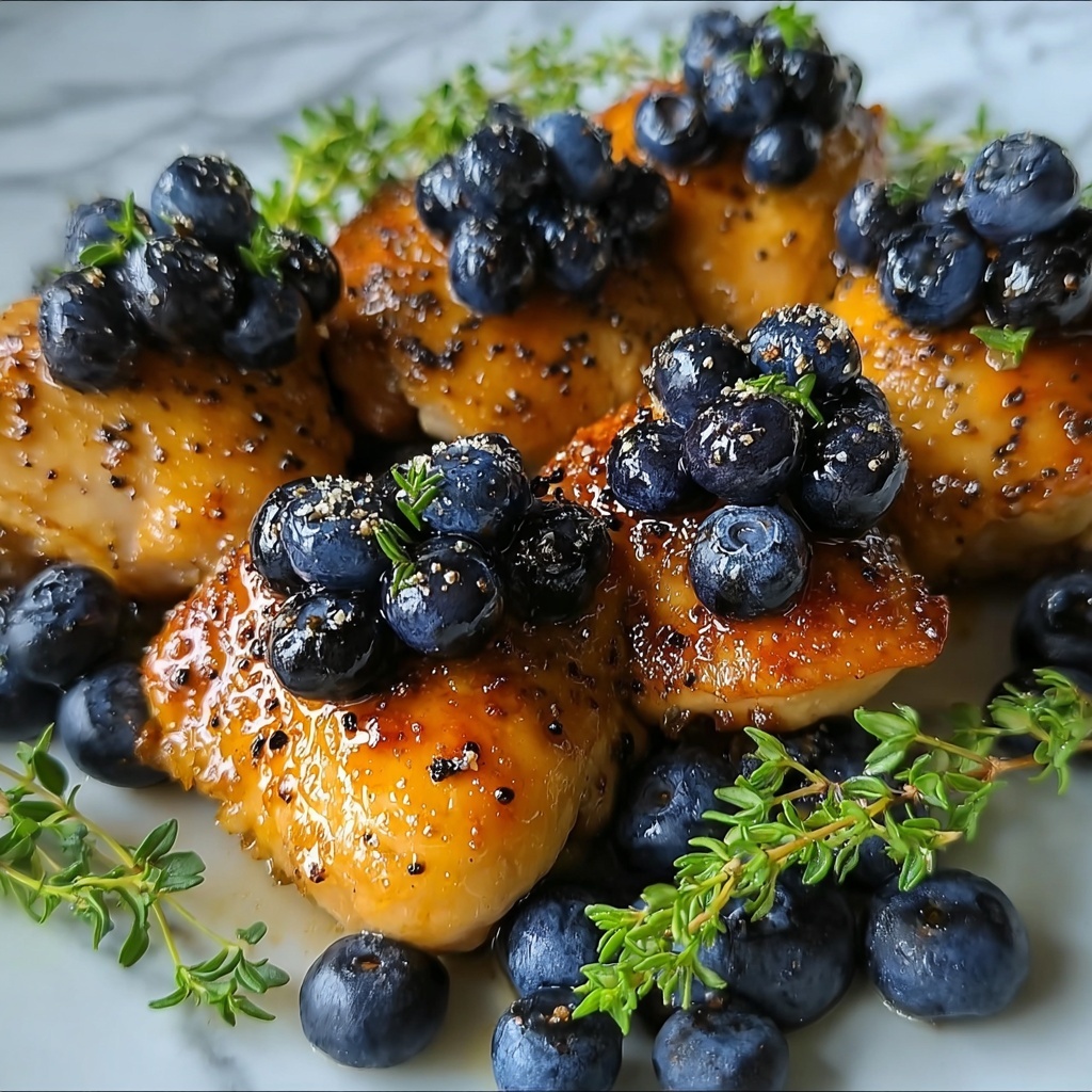 Savory Blueberry Thyme Chicken for a Quick Dinner Delight Recipe - Recipe Image