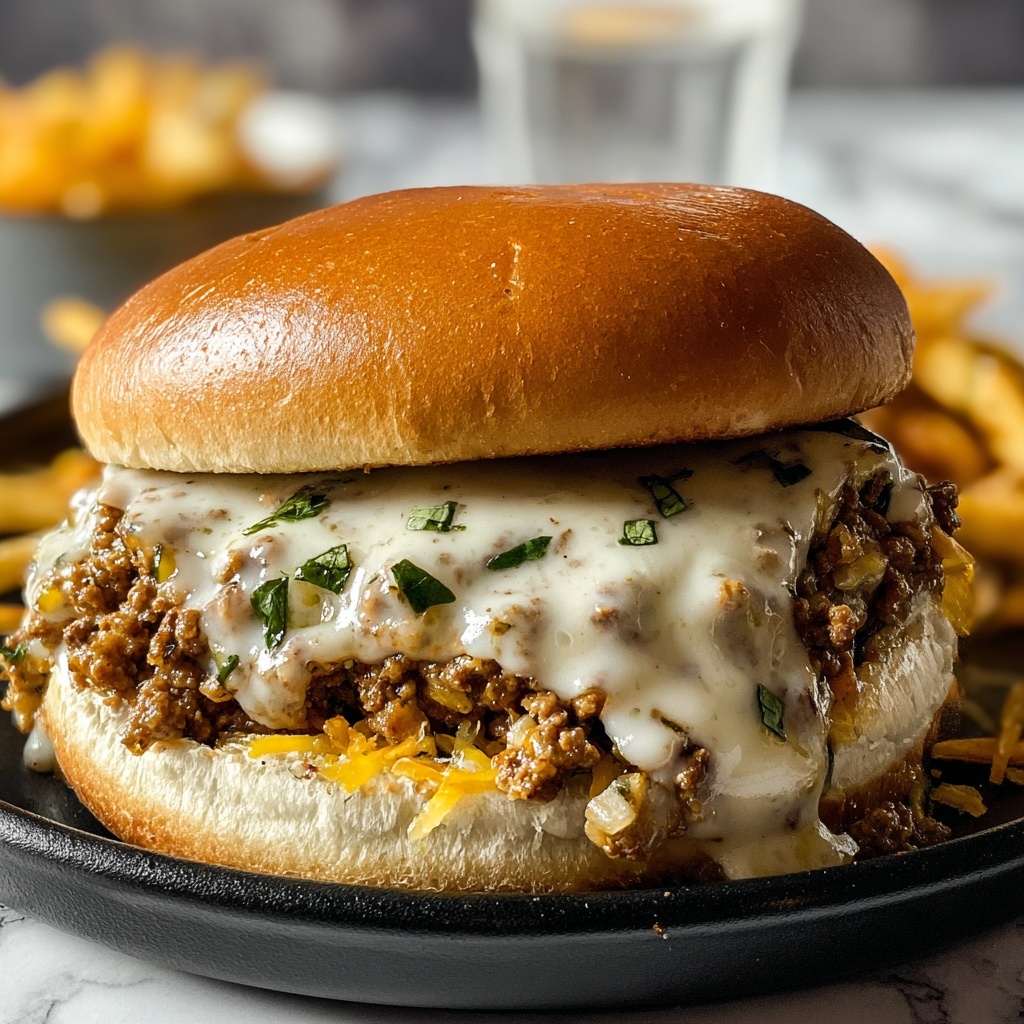 Philly Cheese Steak Sloppy Joes Recipe - Recipe Image