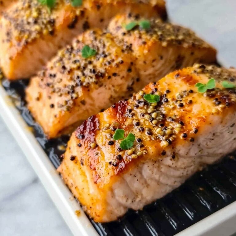 Air Fryer Honey Mustard Glazed Salmon Recipe